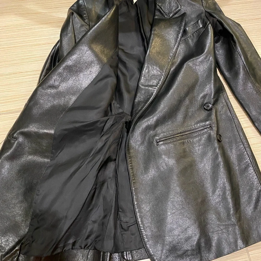 Ann Demeulemeester Archival Lamb Leather Coat Dress - Picture 6 of 11